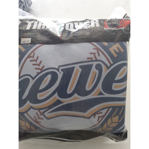 MLB Brewers universal tire cover for vehicles Fits up to 16 in rim Retail $49.99 - Picture 3 of 7